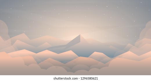 Abstract landscape. Minimalist style