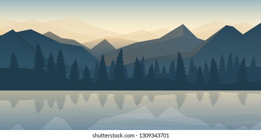 Abstract landscape. Minimalist style