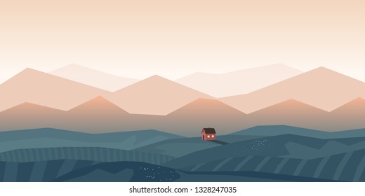 Abstract landscape. Minimalist style