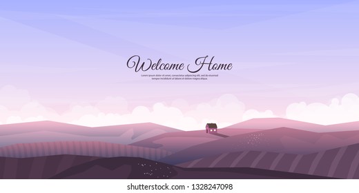 Abstract landscape. Minimalist style