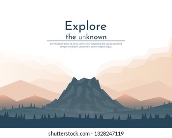 Abstract landscape. Minimalist style