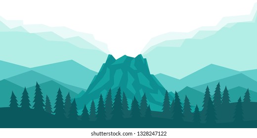 Abstract landscape. Minimalist style