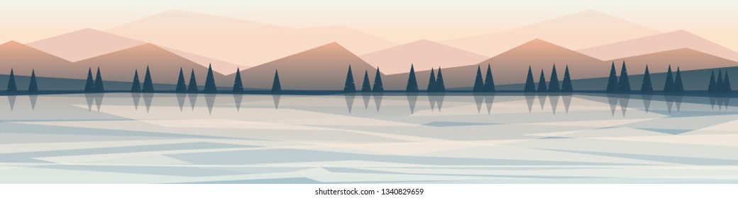 Abstract landscape. Minimalist style