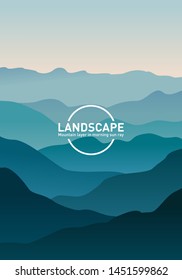 Abstract landscape. Minimalist style. Vector banners landscape illustration - flat design