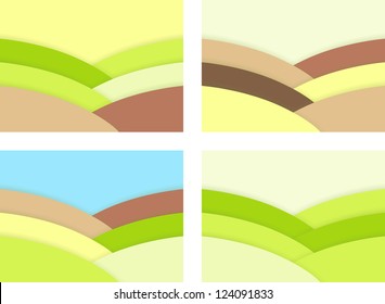Abstract landscape from mosaic