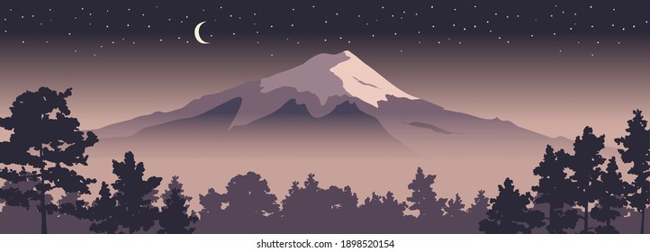 富士山 夜 のイラスト素材 画像 ベクター画像 Shutterstock