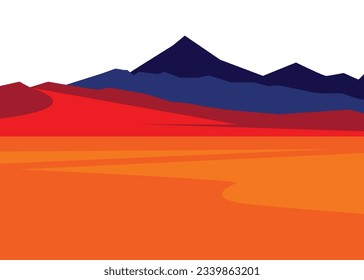 Abstract landscape of mountainous terrain.