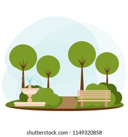 abstract landscape park