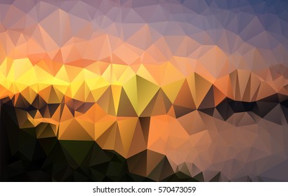 Abstract landscape polygon background EPS10