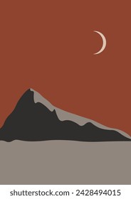Abstract Landscape pre-made poster  to create unique and home decor, blogging
