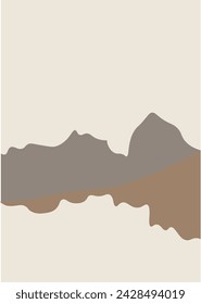 Abstract Landscape pre-made poster  to create unique and home decor, blogging

