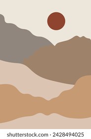 Abstract Landscape pre-made poster  to create unique and home decor, blogging
