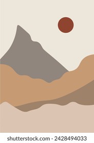 Abstract Landscape pre-made poster  to create unique and home decor, blogging
