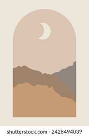 Abstract Landscape pre-made poster  to create unique and home decor, blogging
