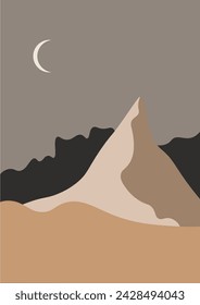Abstract Landscape pre-made poster  to create unique and home decor, blogging
