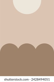 Abstract Landscape pre-made poster  to create unique and home decor, blogging
