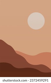 Abstrakte Landschaft Printable Wall Art. Gebirge Bäume druckbare Wand Dekor. Boho Landscape Poster