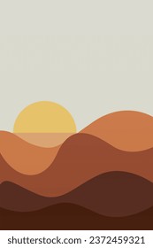 Abstrakte Landschaft Printable Wall Art. Gebirge Bäume druckbare Wand Dekor. Boho Landscape Poster