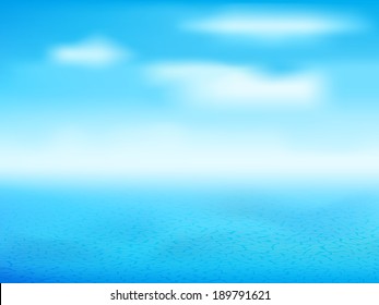 Abstract landscape with sea and sky