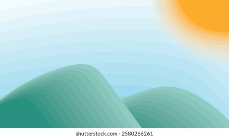 abstract landscape sky layer background vector design