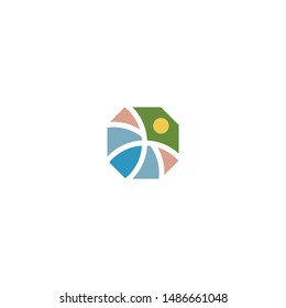 Abstract landscape stock vector logo. Abstract landscape logo. 