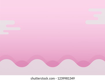 Abstract landscape with sweet sky nature background and space on beside for text.