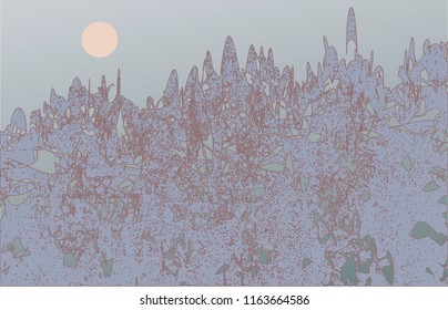 Abstract landscape vector background or illustration for covers, posters, websites, ads etc.