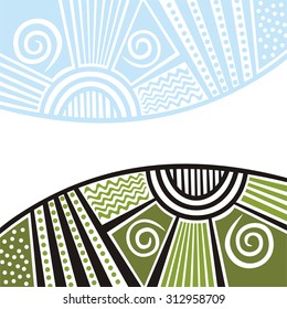 Abstract landscape vector illustration