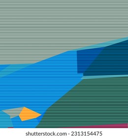 Paisaje abstracto. Ilustración polgonal vectorial con espacio para texto.