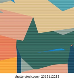 Abstract landscape. Vector polygonal illustration with space for text.