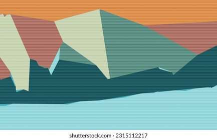 Abstract landscape. Vector polygonal illustration with space for text.
