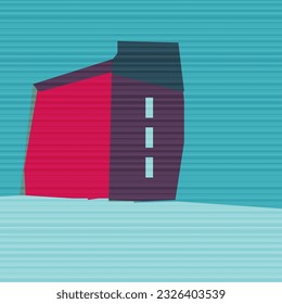 Abstract landscape. Vector polygonal illustration with space for text.