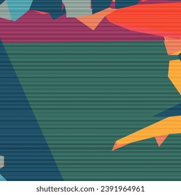 Abstract landscape. Vector polygonal illustration with space for text.