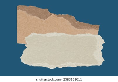 Abstrakte Landschaften mit zerrissenen Deckenkanten in Erdfarben. Berge und Felder. Vektorgrafik.
