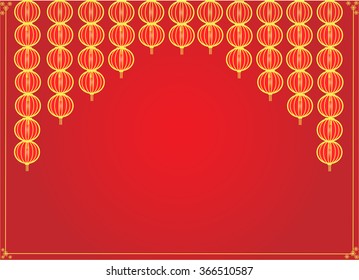 Abstract lantern chinese new year background vector design