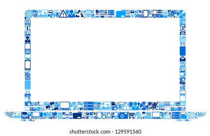 Abstract laptop, EPS 8