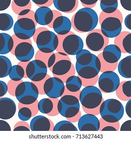 Abstract large dots pattern. Print for t-shirt, apparel, fabric or wrapping. Vector is seamless and repeatable.