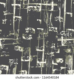 Abstract large horizontal and vertical artistic paint brush strokes vector seamless repeat pattern background design. Perfect for fabric, backdrops, apparel and accessories, home decor, stationery, pa