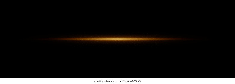 Rayo láser abstracto. Aislado sobre un fondo negro. Ilustración vectorial. El efecto de la luz y del resplandor.