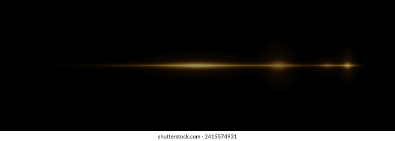 Rayo láser abstracto. Aislado sobre un fondo negro. Ilustración vectorial. El efecto de la luz y del resplandor.