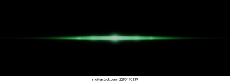 Abstract laser beam. Transparent isolated on black background. Vector illustration. Lighting effect.
