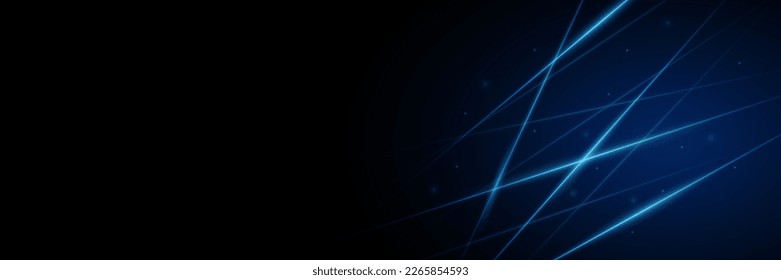 Vigas de luz láser abstractas. Aislado sobre un fondo negro. Ilustración vectorial eps 10.