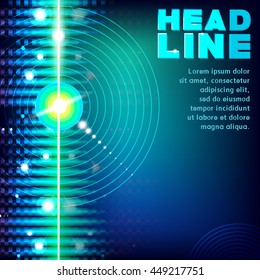 Abstract laser streak light on black background