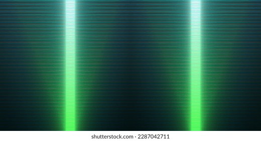 Abstract laser striped lined horizontal glowing background. Scan screen. Technological futuristic neon background with stripes. Vector illustration