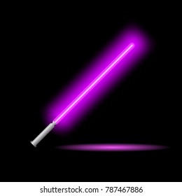 abstract laser sword in black background 