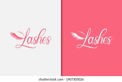 Abstract Lashes Beauty Logo Design. Graphic Design Element.