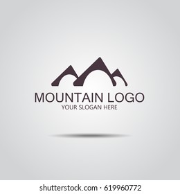 Abstract latter mountain logo template