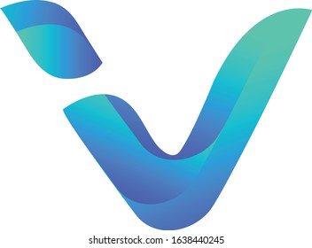 Abstract latter v logo Design
