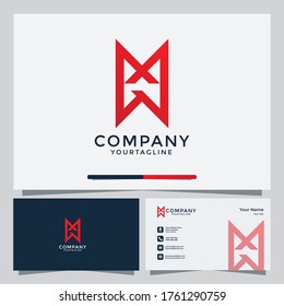 concepto de logotipo de Latter x abstracto con tarjeta de visita