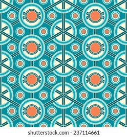abstract lattice on a blue background in seamless pattern